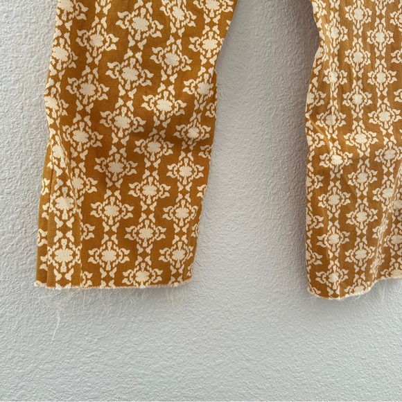 Zara Yellow Pattern Pants Trousers Fun Trendy size 2 - Picture 6 of 8